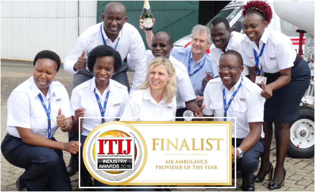 AMREF Flying Doctors a finalist in the ITIJ Air Ambulance Provider of the Year Award, 2016